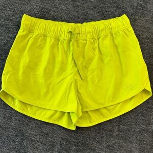 The North Face Women's Bright Yellow Athletic Shorts size Large
